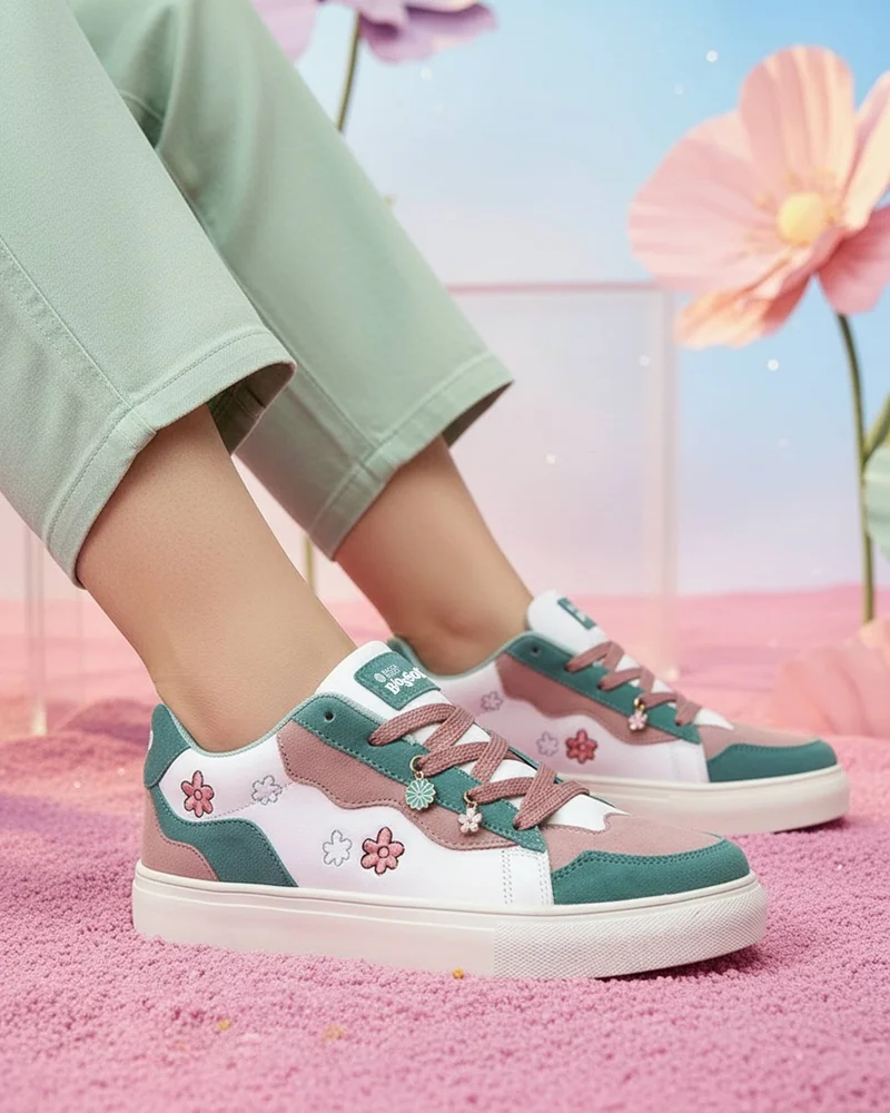 Bacca Bucci Mint Petal Crush BLOSSOM Sneakers for Women | Best Price UAE